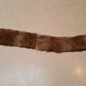 Rabbit Fur Ombre Brown 32" Collar / Wrap